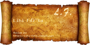 Lihi Fáta névjegykártya